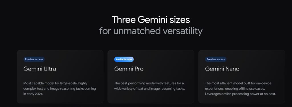 Gemini specifications